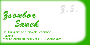 zsombor samek business card